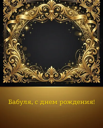 поздравительная открытка — Бабуля, с днем рождения!